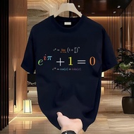 Euler's formula short-sleeved Creative Design printed T-shirt, unisex, all-match baju