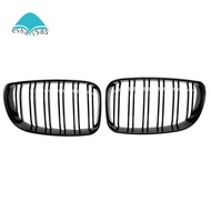 Glossy Black Dual Slats Front Kidney Grille Grill Replacement for  E81 E87 E82 E88 120I 128I 130I 13