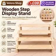 2/3/4 Layer Wood Display Riser Stand Jewelry Display Stand Multilayer Reveal Frame Cupcake Stand