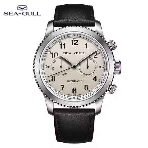Seagull Men's watch ST25 Pilot watch Automatic Mechanical Multifunctional watch Sapphire Crystal 50M