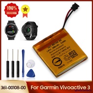 Original Watch Battery 361-00108-00 for Garmin Vivoactive 3 GPS Sports Smart Watch Replacement Battery 200mAh .