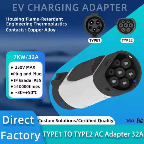 type1 to type2 electric vehicle adapter type1 to type2 charging adapter type1 to CCS2 Electric car a