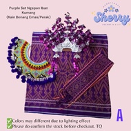 Set Purple Costume for Ngepan Iban Kumang Sarawak 4 item