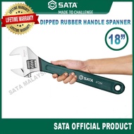 SATA 18" Rubber Dipped Spanner Rubber Handle High Quality Spanner Anti-Slip Wrench Spana Berkualiti
