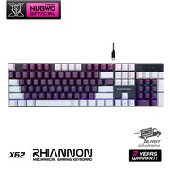 คีย์บอร์ดเกมมิ่ง Nubwo X62 Mechanical พร้อมด้วยไฟ mini RGB  มี 2 สวิตช์ให้เลือก Blue / Red รับประกัน