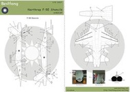 1/32Bestfong水貼紙~F-5E戰鬥機,國軍型式的細部標誌(份量可做1架)