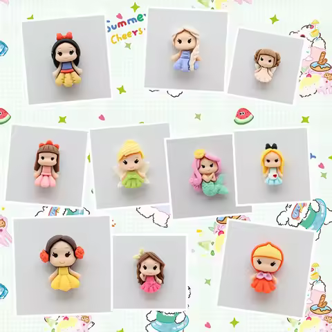 New Princess Fridge Magnets Resin Sticker Photo Wall Message Board Cute Magnet Decoratio Mini Cartoo