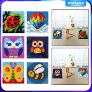 [Etekaxa] Latch Hook Kits Crochet Yarn Kits, diy work Crocheting Rug Yarn Cushion Embroidery Carpet 