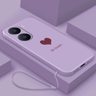 Xiaomi POCO C71 redmi A5 Casing Lovely Love Heart Matte Square Liquid Silicon Case Exquisite Soft Co
