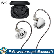TRN MT5 Earphones Add TRN BT20 Pro Module 10mm High-polymer LCP Diaphragm Dual Dynamic Driver Monito