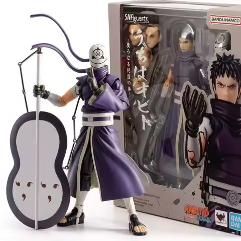 Bandai S.H.Figuarts Naruto Shippuden Articulated Action Figures：Obito, Sasuke, Kakashi, Naruto, Saku