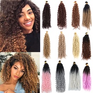 Afro Curl Synthetic Crochet Hair Braiding Hair Extensions Water Wave Braids Bundles Freetress Afro  
