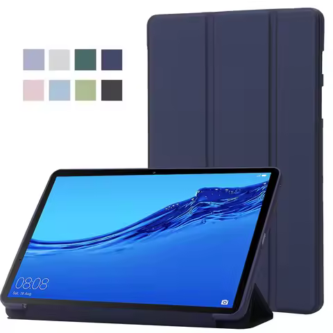 For Huawei Mediapad M5 Lite 10 Case PU Leaher Soft Back Fold Stand Cover For Funda Huawei Mediapad M
