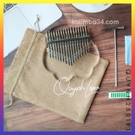QUYNHLEMO 17-key transparent kalimba, cat-paw-shaped transparent Kalimba, attractive accessories wit