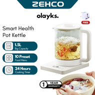 Olayks 1.5L Smart Electric Health Pot Kettle 800W Multifunction Electric Kettle Tea Pot Tea Jug Herbal Soup Pot 养生壶