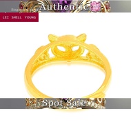 Pure 24K gold ring brass ring gold jewelry fashionable