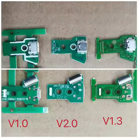 100pcs/lot for PS4 Not Original Gamepad Controller Micro Usb Charging Socket Board V1.0 2.0 1.3