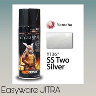 SAMURAI Y136* YAMAHA SS TWO SILVER Motorcycle Colour Spray Paint 400ML ( SAMURAI PAINT SPRAY / SAMUR