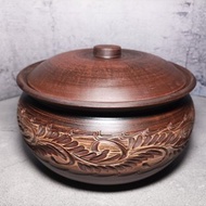 陶器大砂鍋6000毫升手工紅粘土烹飪鍋