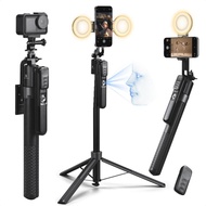 K&F CONCEPT 71“ Face Tracking Tripod, Auto Face Tracking Selfie Stick with 2 Fill Lights, Auto Face 