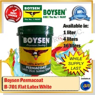 Boysen Permacoat BS-701 Flat Latex White 1 Liter