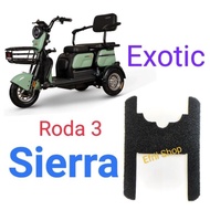 Alas kaki karpet sepeda motor listrik roda 3 Exotic Sierra roda tiga