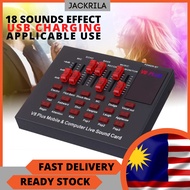 JACKRILA SCP-18 V8 Plus Bluetooth Audio Headset Microphone Webcast Live Sound Card power battery BK