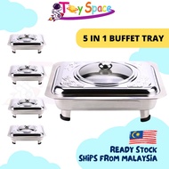 TOYSPACE🚀 5 Set Buffet Tray Buffet Kenduri Buffet Pan Food Tray Serving Tray Bekas Lauk Kenduri 5 in