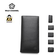 Wild Channel Leather RFID Bifold Wallet - Black NW 015
