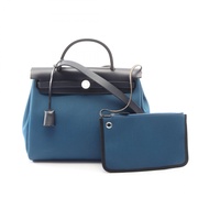 【二手】愛馬仕 HERMES 手提包 Herbag Zip PM 2WAY 藍色 Outreme/藍色靛藍帆布皮革 Herbag Zip PM 藍色 Outreme/藍色靛藍