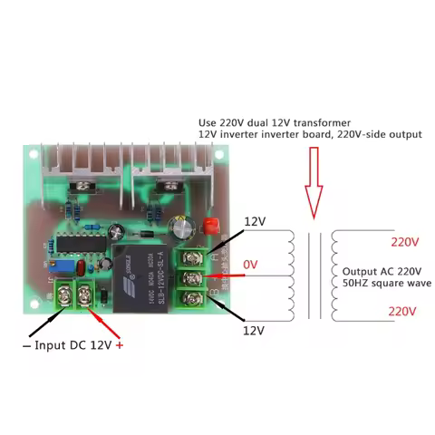 300W 12V Low Frequency Inverter Driver Board Power Module Drive 300W Cores Transformer DC12V To 220V