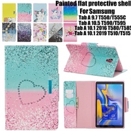 Case for Samsung Tab A 9.7 T550 T555C case Tab A 10.1 2019 T580 T585 Samsung Tab A 10.1 2019 T510 T515 cover case Tab A 10.5 tablet case  T590 T595 case with Card slot Painted flat protective shell