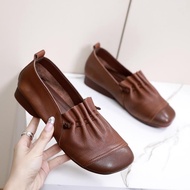 รองเท้าผู้หญิงรุ่น Mary Janeรองเท้าแฟชั่นมาใหม่ล่าสุดส้นแบนรองเท้าหนังขนาดเล็กรองเท้าสไตล์อังกฤษ
