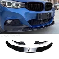 Car Front Bumper Lip Diffuser Spoiler Glossy Black Modification Part For BMW 3 Series GT F34 2011-20