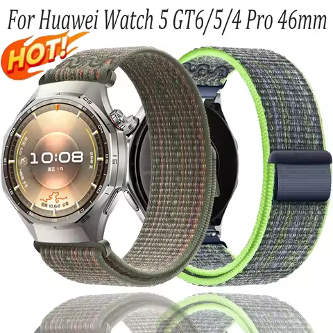 22mm 20mm Nylon Strap for Huawei Watch 5 GT6 Pro GT6-5-4 46mm GT Runner 2 Bracelet Amazfit Balance 3