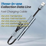 LIKAIYUE 3 In 1 Retractable Data usb charger cable for FOR VIVO Y18/Y29/Y21D FOR VIVO Y19S/Y04/Y28/Y