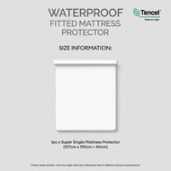 Tencel™ - Jean Perry Tencel Waterproof Fitted Mattress Protector - (Super Single / Queen / King / Super King)