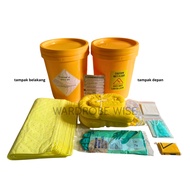 Chemical Spill Kit 20L Complete Yellow Pail Chemical Liquid Absorber