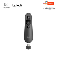 Logitech R500S Graphite Laser Presentation Remote with Dual Wireless and Bluetooth Connectivity