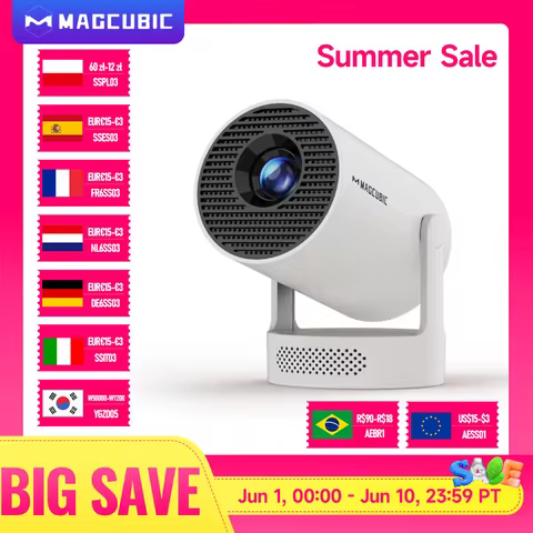 Magcubic 8K Wifi6 Projector 290ANSI Android 14 Dual WIFI Allwinner H726 BT5.0 1280*720P Home Cinema 