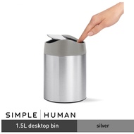 simplehuman 1.5L Mini Countertop Trash Can Desktop Bin Metal
