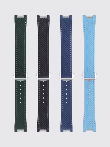 Soft FKM Fluorous Rubber 20mm 21mm Watchband For Omega Strap AQUA TERRA 150M AT150 Ultra Light World