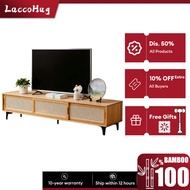 𝐑𝐞𝐚𝐝𝐲 𝐒𝐭𝐨𝐜𝐤 Bamboo TV Cabinet Rak TV Kayu 32-70 inches TV Rack Living Room Media Storage Cabinet 电视柜