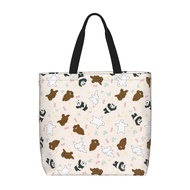 We Bare Bears Women's Shoulder Bag Large-Capacity Zippered Shoulder Convenience Bag Tote Bags