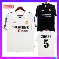 Retro Team Jersey 02/03 Real Madrid Zidane 5 #       Football 2002 2003 Home and Away