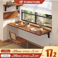 Folding Table With Bracket Office Table Foldable Table Wall Mounted Floating Table Meja Lekat Wall R
