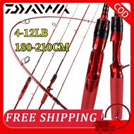 DAIWA Rod Casting Fishing Rod Spinning Joran Pancing Jigging Rod Carbon 2 Sections 1.8/2.1M/4-12lb
