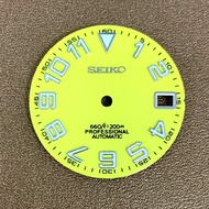 dial for seiko watch accessories modified 28.5mm green luminous suitable for NH35 automatic movement