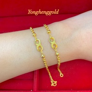 สร้อยข้อมือทอง1สลึง YHGOLD หวายคละลาย ทองคำแท้96.5%ขายได้จำนำได้ค่ะ