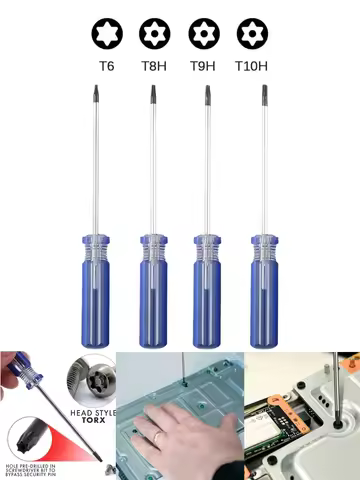 T6 T8 T9 T10 Torx Screwdriver Set T8H TR9 TR10 Torx Security Screwdriver Compatible with Series S & 